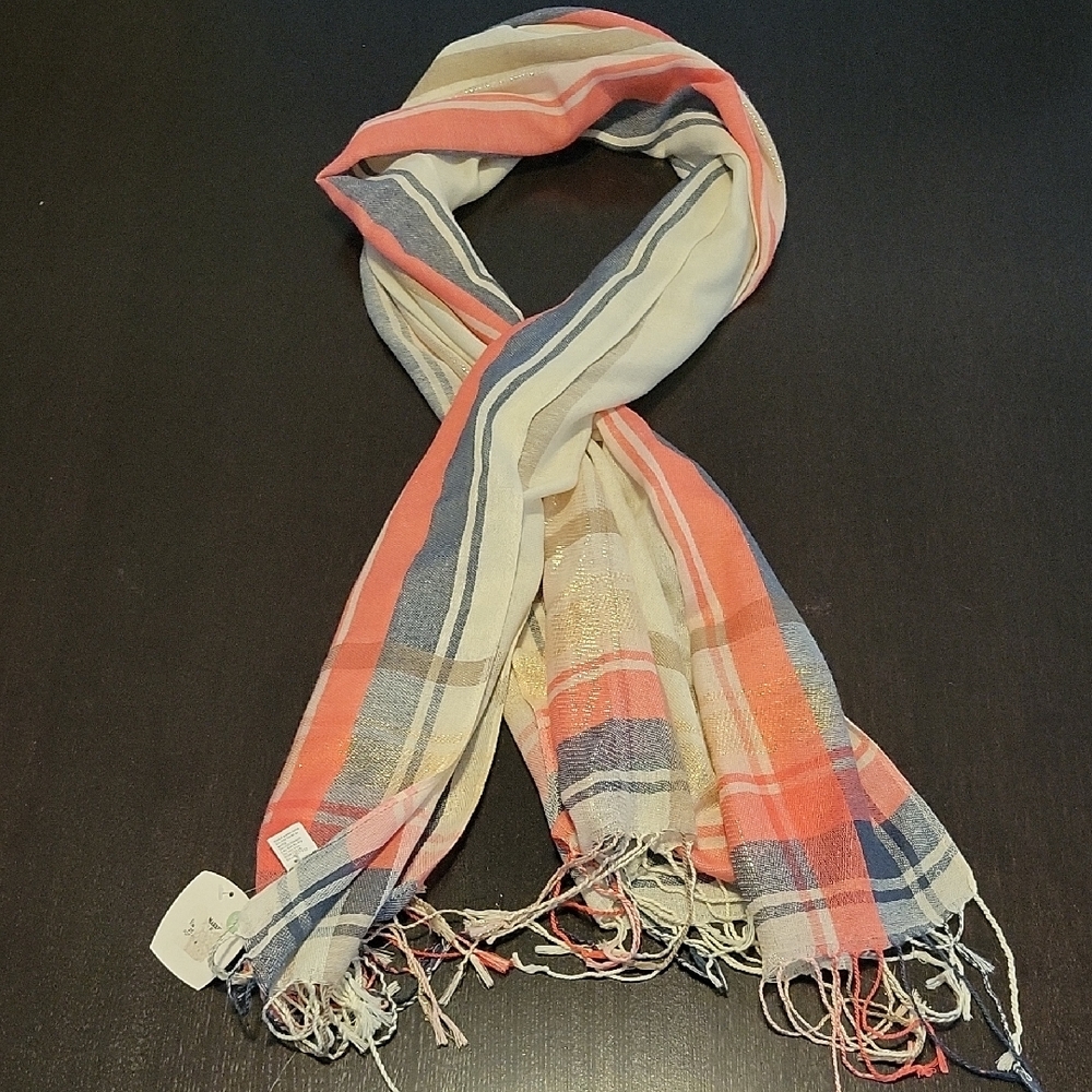 Cost Plus World Market Multicolor Striped Scarf